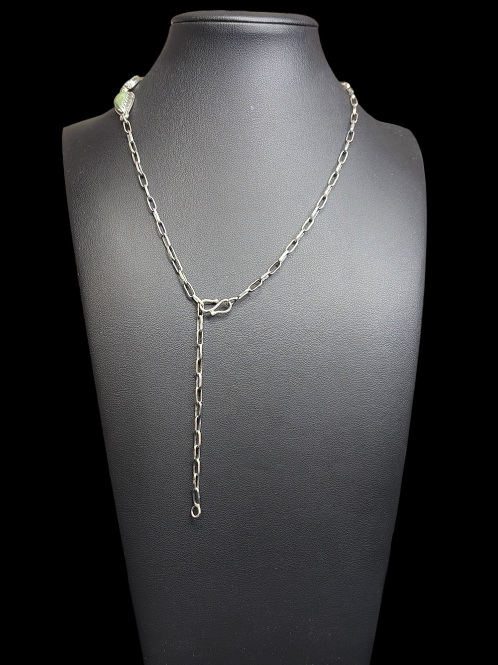 Handcrafted Kingman Turquoise Lariat Necklace 925 sterling silver *price drop* - Picture 4 of 4